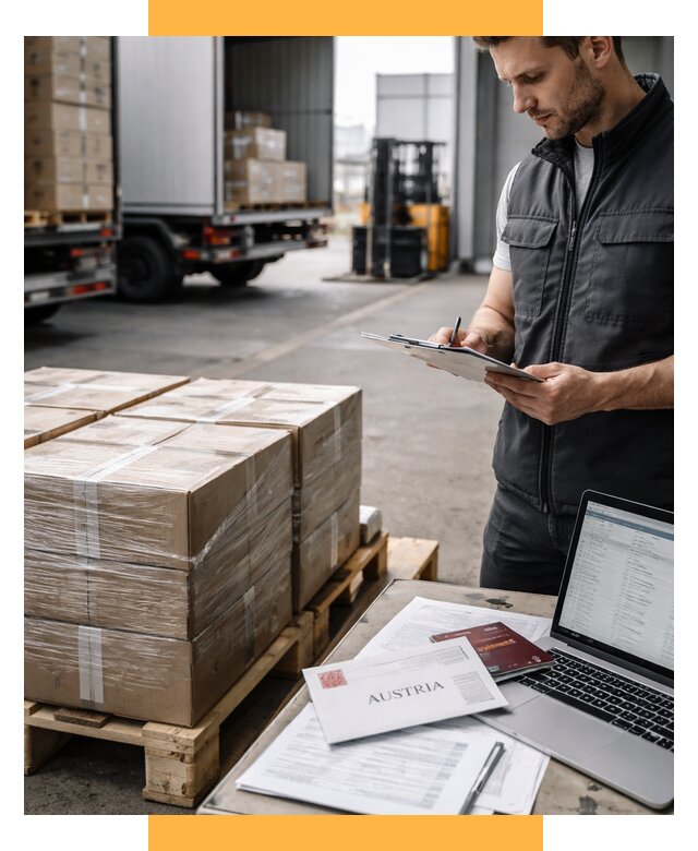 Доставка в Австрию от 66359 р. Логистика и экспорт СетСервис-Кра